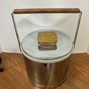 Mid Century Kromex Ice Bucket Teak